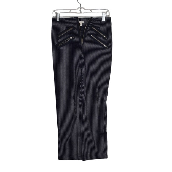 Silence + Noise Blue Pinstripe Pant w/ Zip Fly Size 4 - Picture 2 of 6